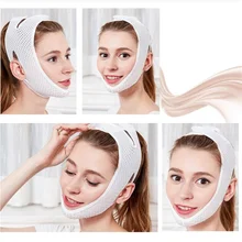 Тонкая маска для лица для похудения, бандаж для ухода за кожей, форма ремня и подтяжки, уменьшенная двойная маска для лица и подбородка, осветляющая повязка для лица