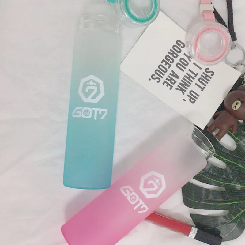 Новое поступление got7 летняя градиентная матовая свежесть Lemon Cup новая kpop Корейская Джексон та же стеклянная бутылка дорожные бутылки