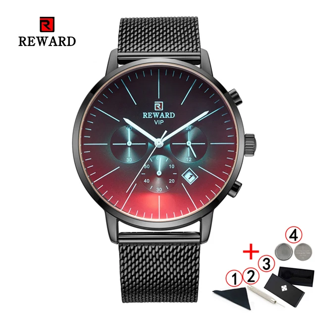 2 steel black box Красочные блестящие наручные часы для мужчин Топ бренд класса люкс хронограф мужские часы водонепроницаемые кварцевые мужские наручные часы - Цвет: 2 steel black box