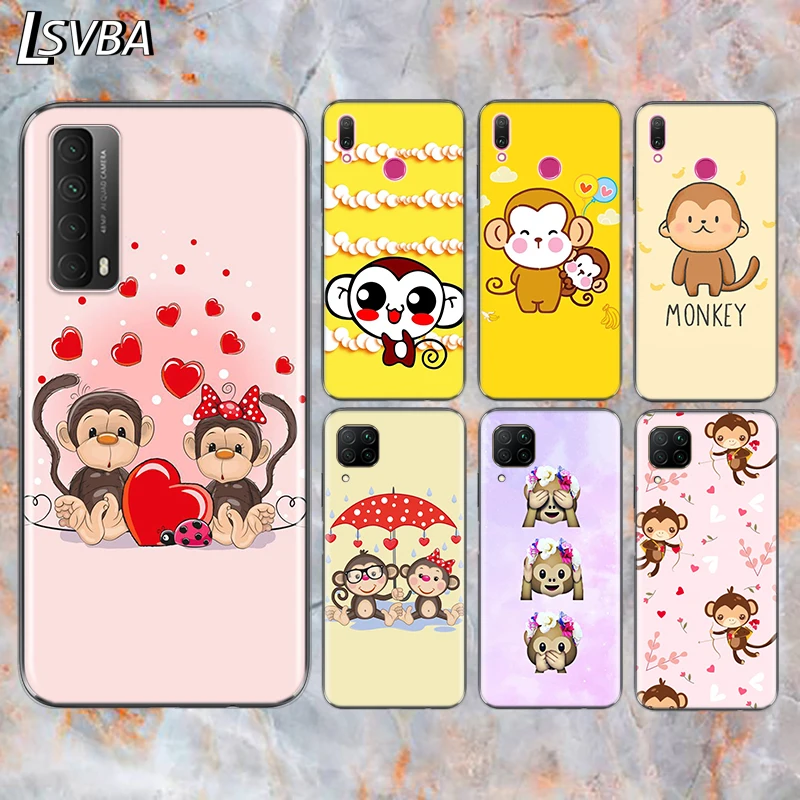 Cute Cartoon Monkey For Huawei Y9S Y6S Y8S Y9A Y7A Y8P Y7P Y5P Y6P Y7 Y6 Y5 Pro Prime 2020 2019 2018 Phone Case | Мобильные телефоны