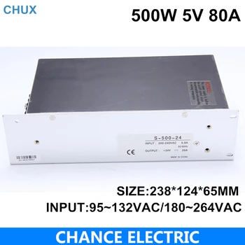 

New Arrival 5V 80A 500W Switching Power Supply Driver for LED Strip AC 100-240V Input to DC 5V