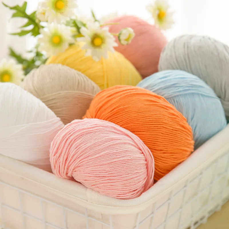 50g/ball Baby Milk Cotton Yarn Hand-woven Sweater Yarn Cotton Knitting Yarn Soft Yarn For Knitted DIY Crochet Knitting 2