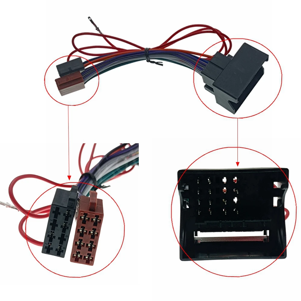 Adaptateur de connecteur de câblage de câble d'antenne d'unité principale  d'alimentation d'autoradio, ISO, adapté pour KIT 307, 207, 407, 607,  cristaux en C3, C4 Jumpy - AliExpress