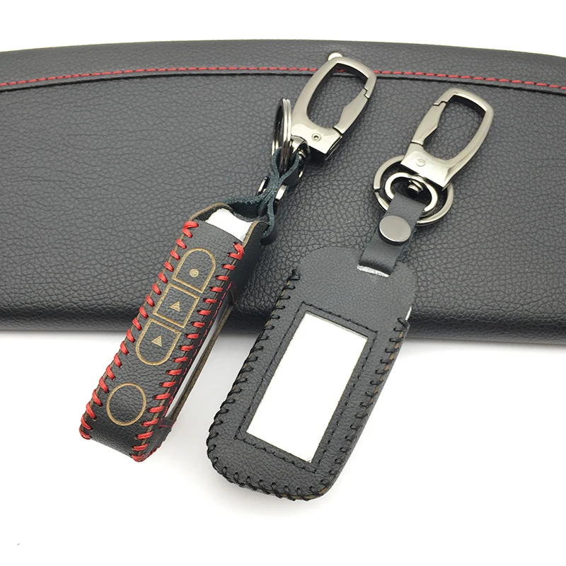 A93 Keychain Leather Cover Skin Key Case for Starline A93 Two Way Car Alarm Remote Controller A63 LCD Transmitter