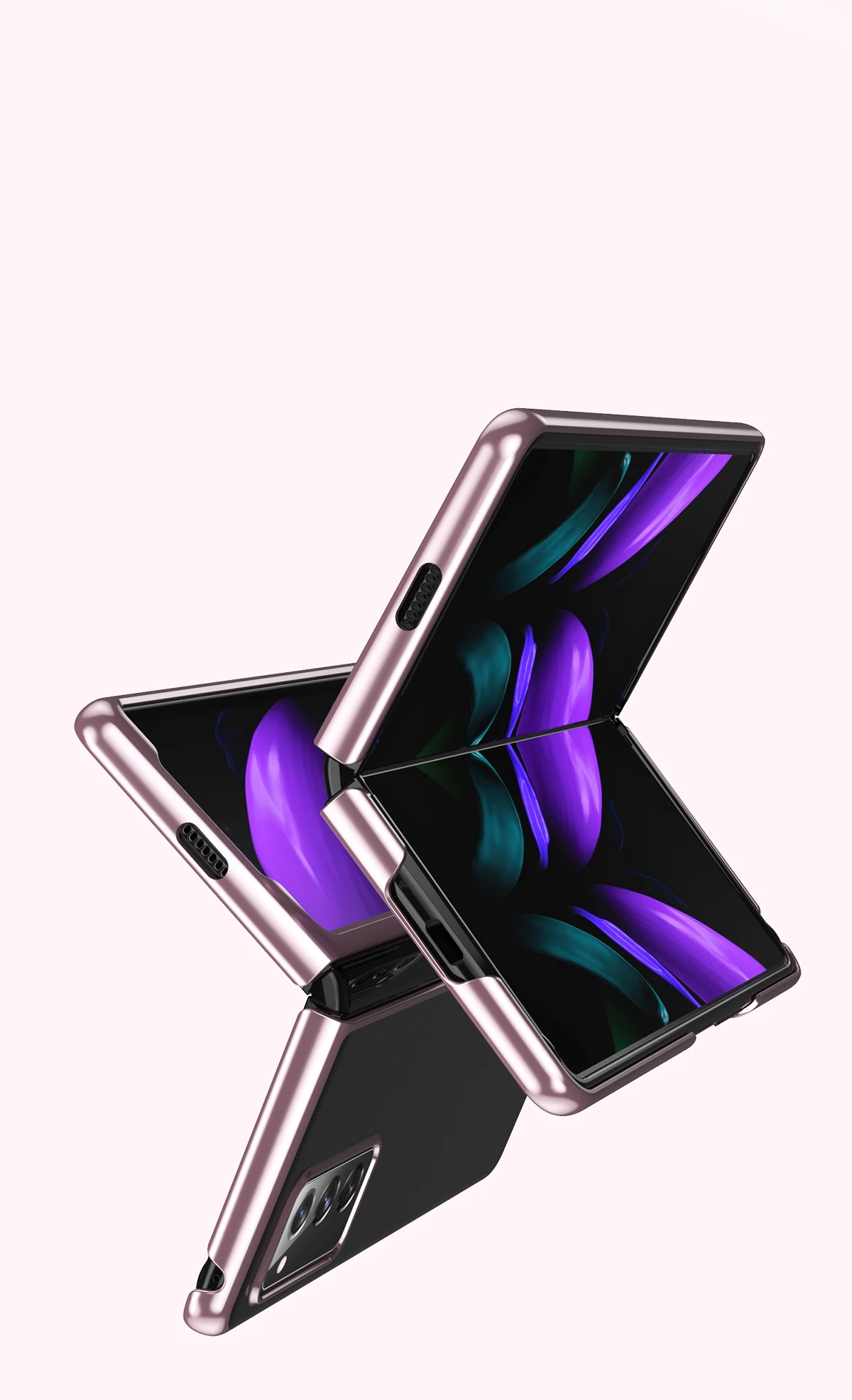 Прозрачный чехол с гальваническим покрытием для Samsung Galaxy Z Fold2 | Мобильные