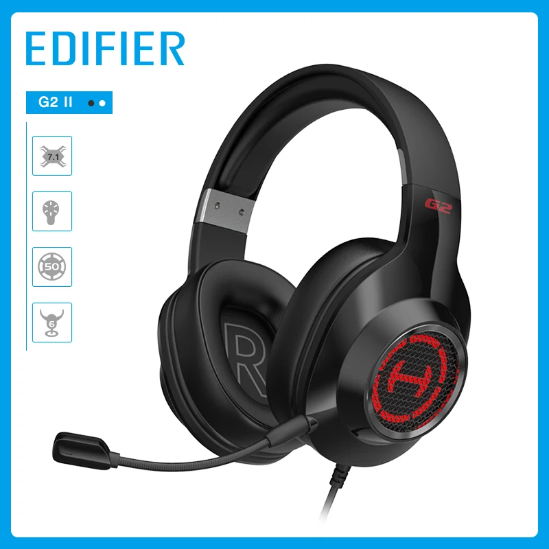 

Edifier G2 II Gaming Headset Music Stereo Earphone Wired Headphones 7.1 Virtual Surround Sound Wired Headphones HD Microphone