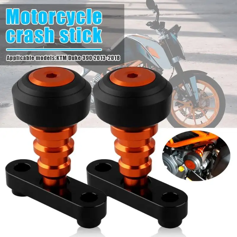 2 шт защитные устройства алюминиевые+ пластиковые рамки ползунки для KTM DUKE 125 200 390 250 отличное мастерство хорошая прочность