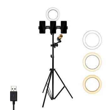 

Youtube Led Video Selfie Ring Light With Tripod Stand 6 Inch Dimmable Camera Phone Fill Light For Makeup Video Live Studio