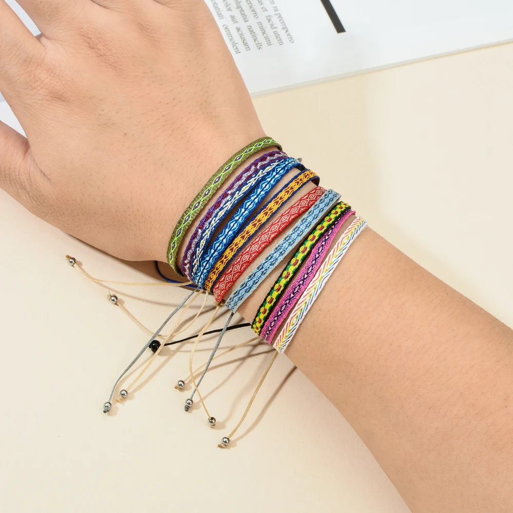 ZMZY Wholesale Handwoven Bracelet Colombia Cloth Braided Wristband Bracelets for Women Men Gift Hippie Boho Friendship Jewelry - Image 6