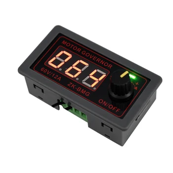 

DC 9-60V 12V 24V 36V 48V 12A DC Motor Controller PWM Adjustable Speed Digital Display Encoder Duty Ratio Frequency ZK-BMG