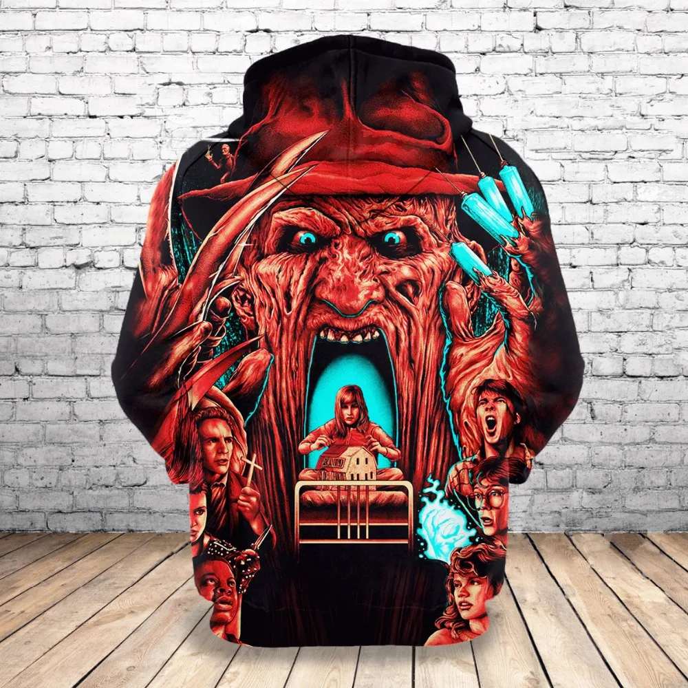 Najtaniej 2019 nowa bluza dostosuj Horror Freddy 3D bluzy z nadrukiem unikalne swetry topy mężczyźni odzież Drop Shipping