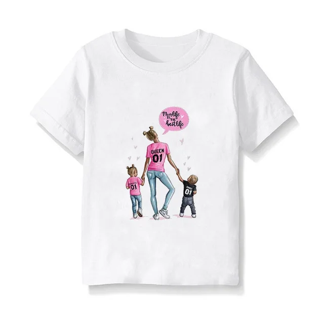 2020 Mom and Son Family Matching Clothes Summer Casual Short Sleeve Tshirt Super Mama and Baby Boy Family Look T-shirt Clothes