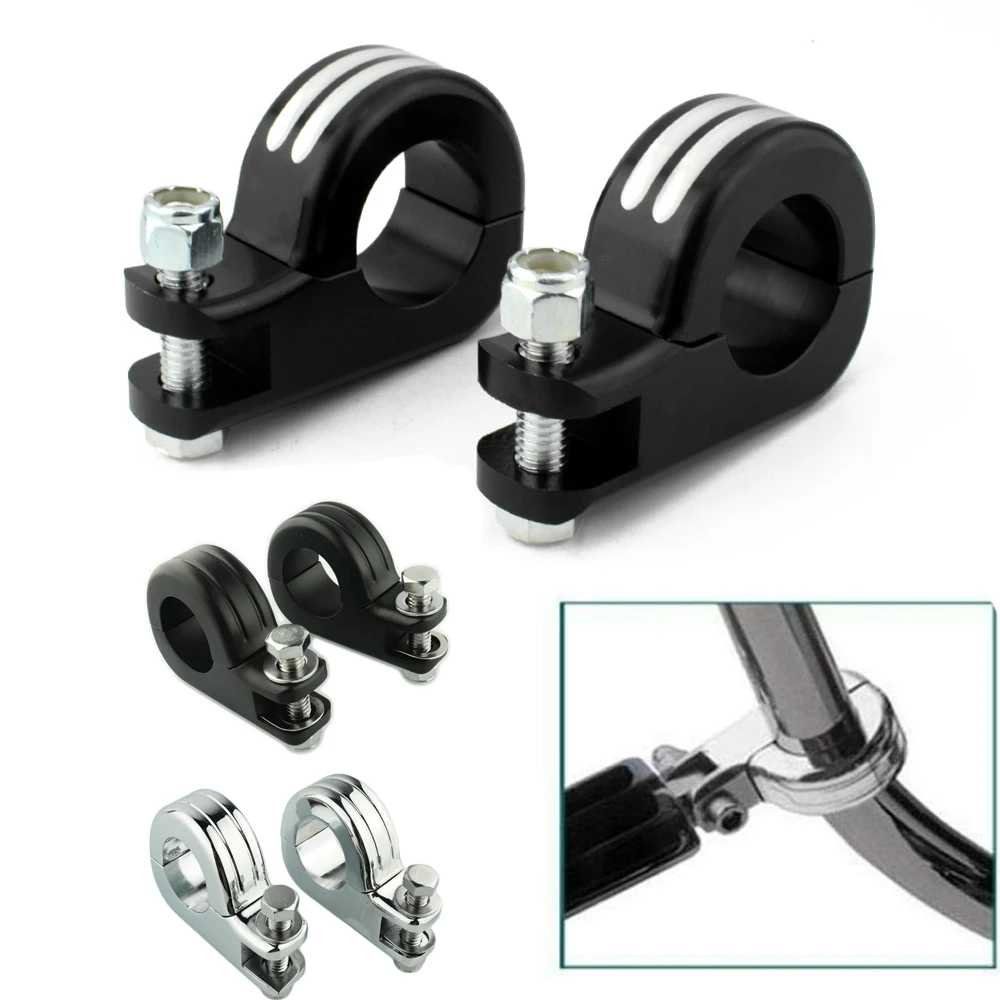 MotorcycleUniversalFootrestMountClampEngineGuardFootpegClips