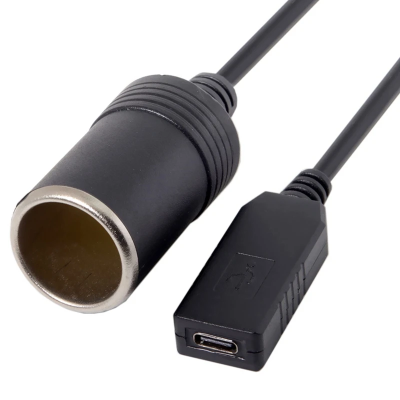 Usb-C Usb 3,1 type C к прикуривателю штепсельная вилка зарядное устройство кабель 20 в 100 Вт Авто аксессуары для интерьера