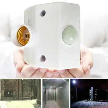 

E27 220V Light Lamp Holder Infrared Motion Sensor PIR Auto Switch Base Motion Sensor Switch with Screws Light Stand Socket