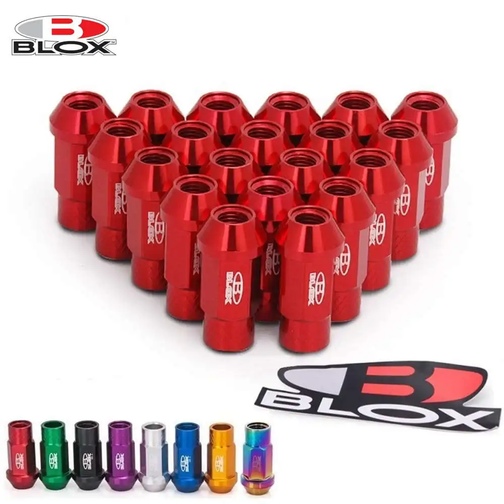BLOX Racing 12-Sided P17 Tuner Lug Nuts 12x1.25 - Red Steel - Set of 20 main image 1