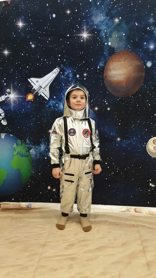 Детский костюм астронавта Reneecho, серебряный костюм для мальчиков ...