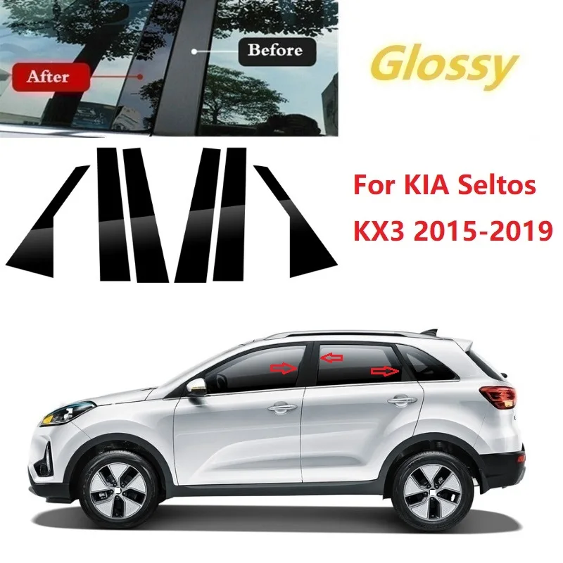 

6 шт., полированные столбики для KIA Seltos KX3 2015-2019