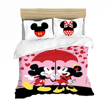 

Couple Mickey Mouse Bedding Set Lovely Couple Queen King Size Bed St Children Duvet Cover Pillow Cases Comforter Bedding Sets