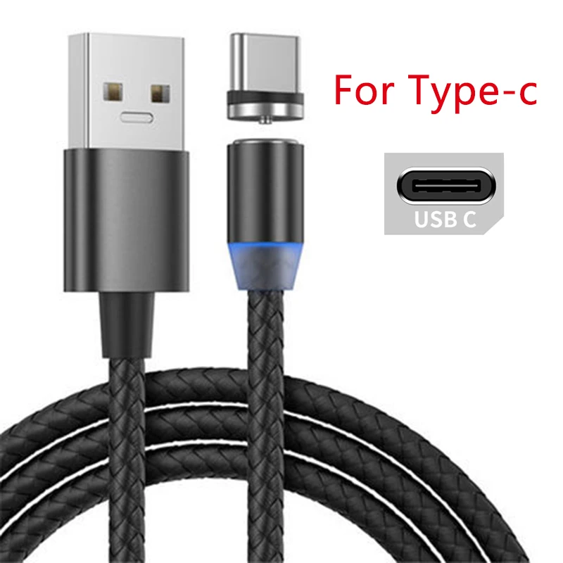 Magnetic cable 1m micro usb type c Quick charge cord for iPhone 11 Samsung S10 xiaomi USB type-c Cable Magnetic Charger converter phone charger Adapters & Converters