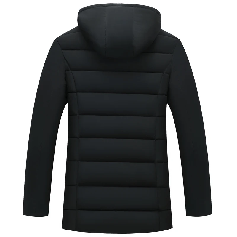 Зимняя мужская куртка с капюшоном, теплые мужские куртки, толстые однотонные зимние парки для мужчин, одежда, повседневная верхняя одежда, водонепроницаемое пальто, XL-5XL