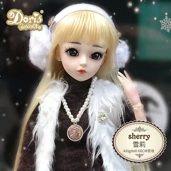 

Handmade 1/3 Bjd Dolls Full Set Large 60cm Fashion Pink Girls Princess Articulated Toy Doll Kids Toys for Girls Birthday Gift