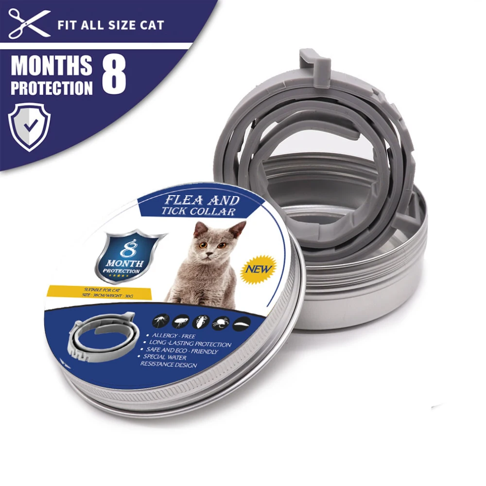 Dog & Cat Collar 8 Month Flea & Tick Prevention Collar Anti Flea Ticks Mosquitoes Silicone Adjustable Pet Collar Cat Accessories|Cat Collars & Leads|Home & Garden - AliExpress
