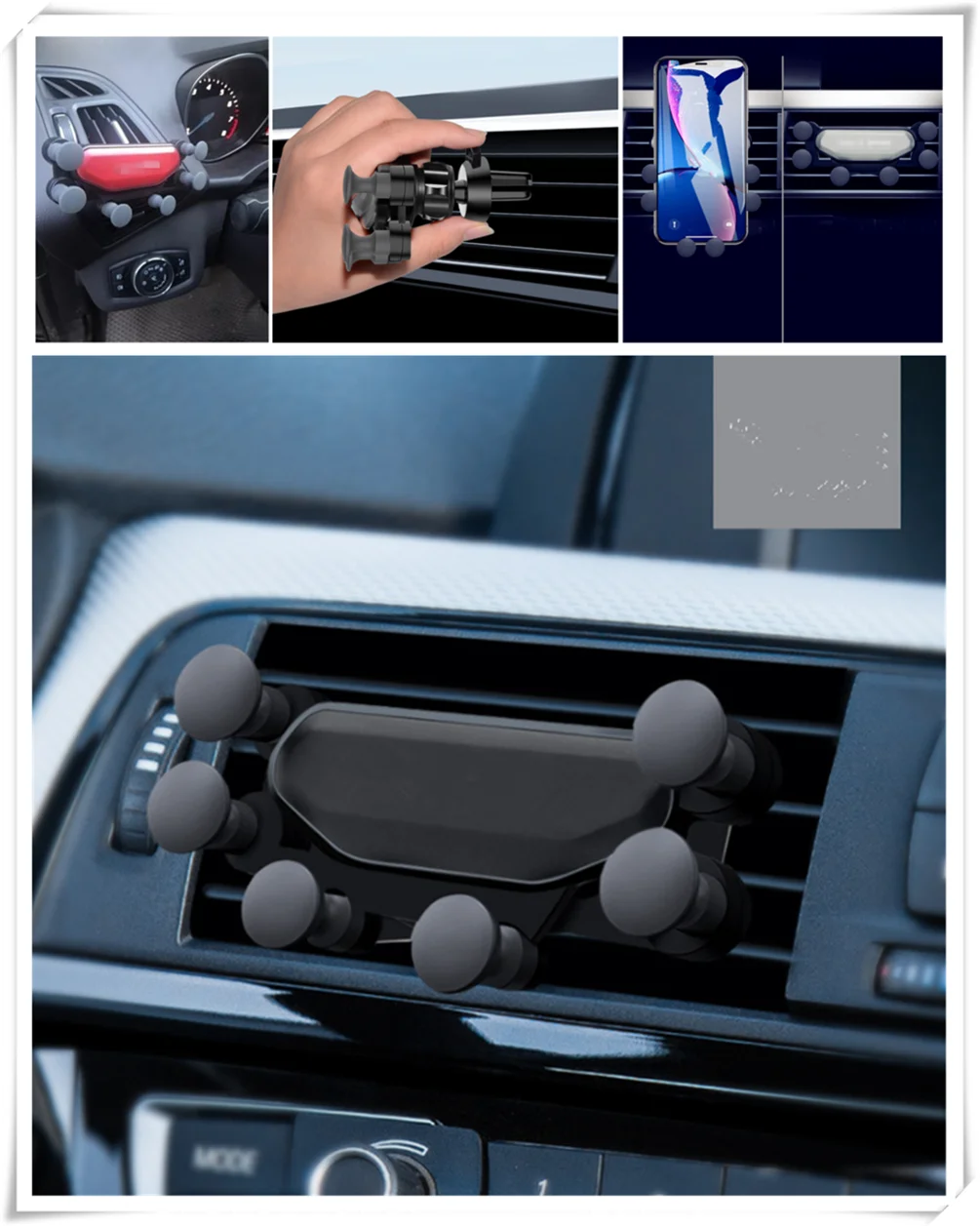 

Universal car accessories gravity smartphone navigation bracket Air outlet for Porsche 918 Cayman Boxster 919 718 GT3