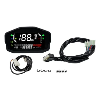 

NEW-Universal Motorcycle Led Lcd Speeeter Digital Oeter Speed Meter 1/ 2/4 Cylinders for Kawasaki Honda Yamaha