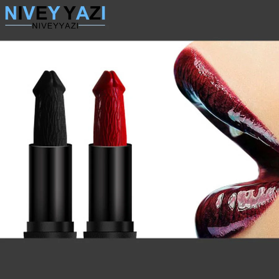 Nivey Yazi 20 Colors Penis Shape Lipstick Mushroom Lipstick Lasting Moisture Cosmetic Matte