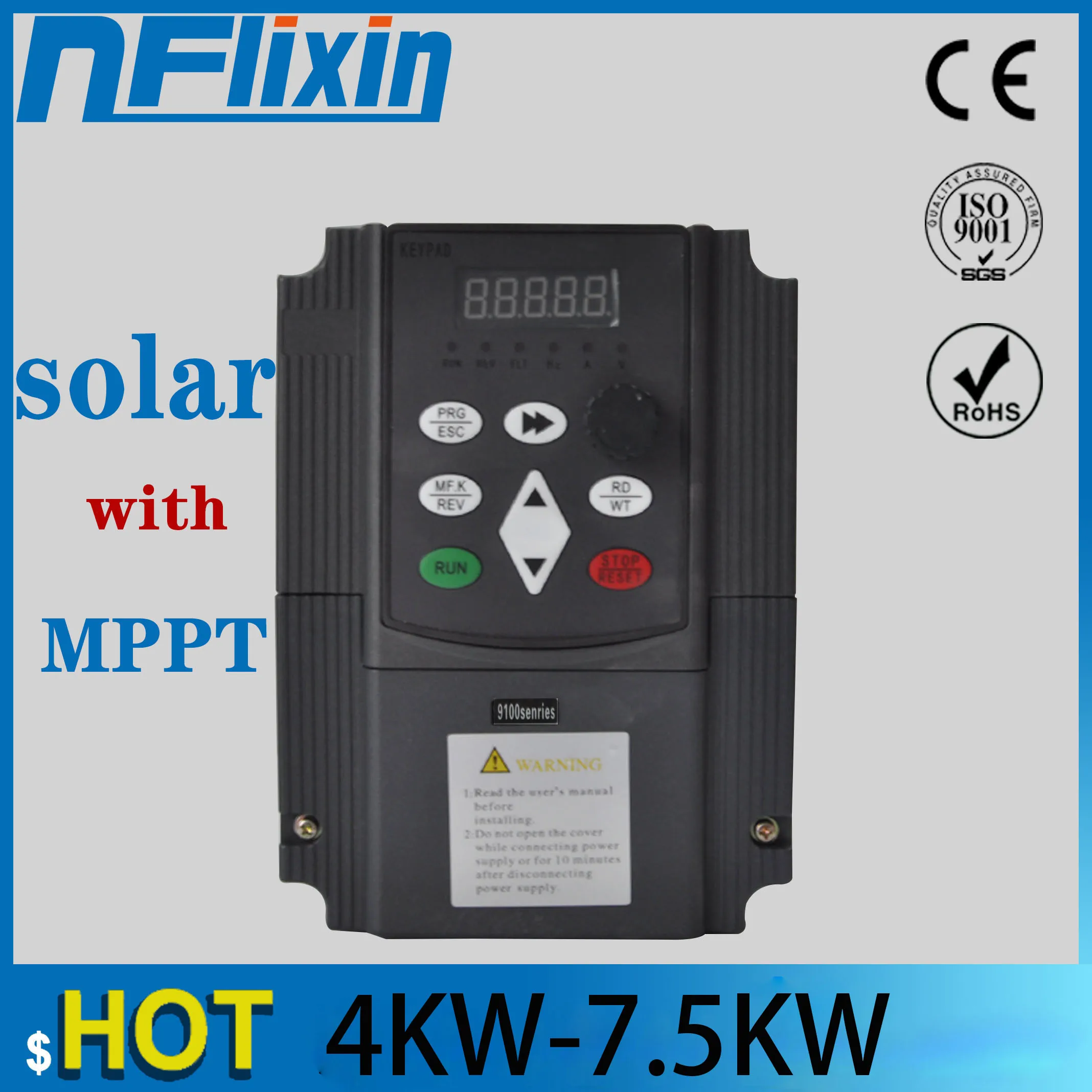 - Solar VFD Vector Control frequency converterDC 200V400V to Threephase 220V solar pump inverter with MPPT control free shipping