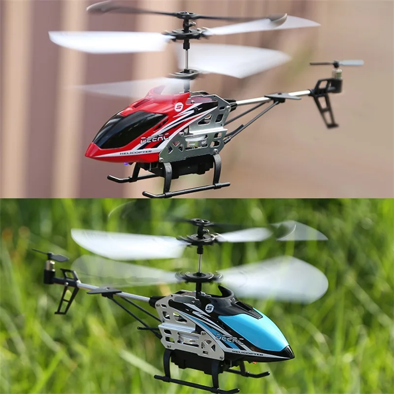 DEERC RC Helicopter 2.4G Aircraft 3.5CH 4.5CH RC Plane With Led Light Anti-collision Durable Alloy Toys For Beginner Kids Boys 6