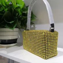  Diamonds Evening Bags Purses Clutch Wedding Patry Designer Small Handbag For Women Shinny Rhinestone Shoulder Crossbody Bag 