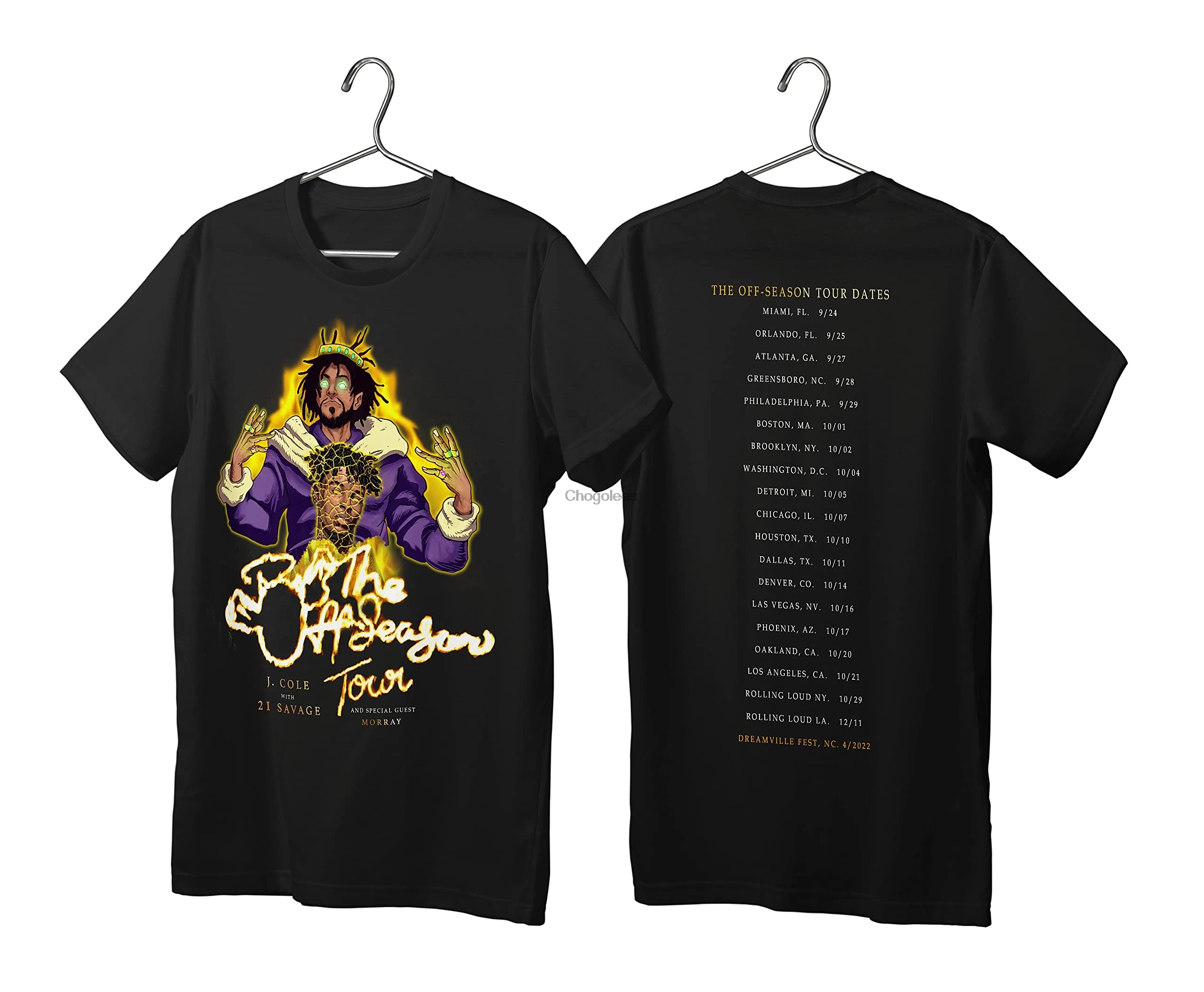 Футболка для гастролей по всему сезону J Cole Мерч одежда межсезонья новый альбом и