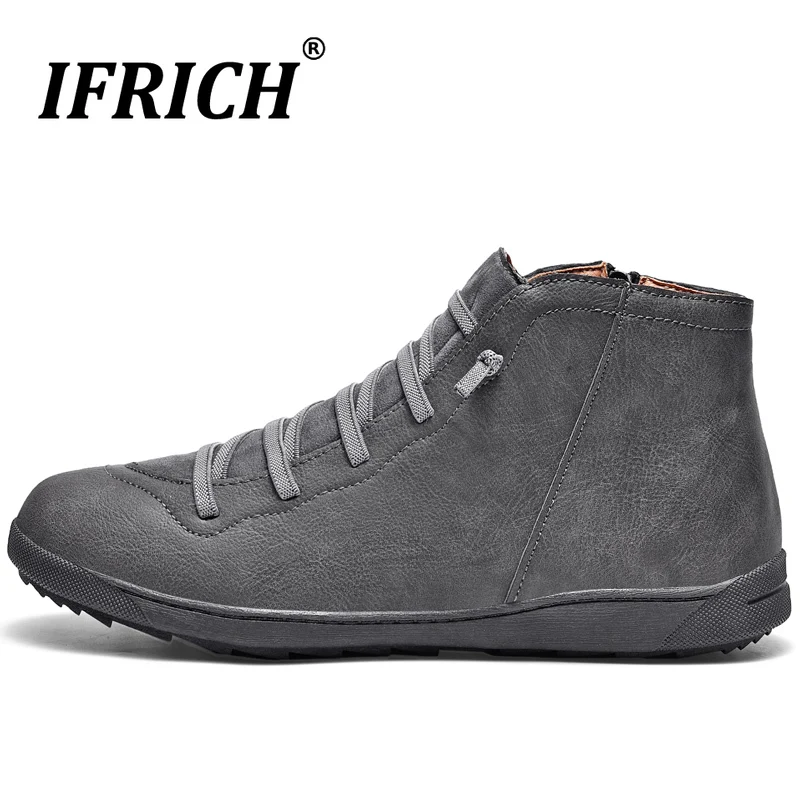 Autumn Popular Low Boots For Men Anti-Slippery Mens Work Boots Pu Leather Casual Boots Man Brown Black Fashion Large Size Boot Autumn Popular Low Boots For Men Anti-Slippery Mens Work Boots Pu Leather Casual Boots Man Brown Black Fashion Large Size Boot