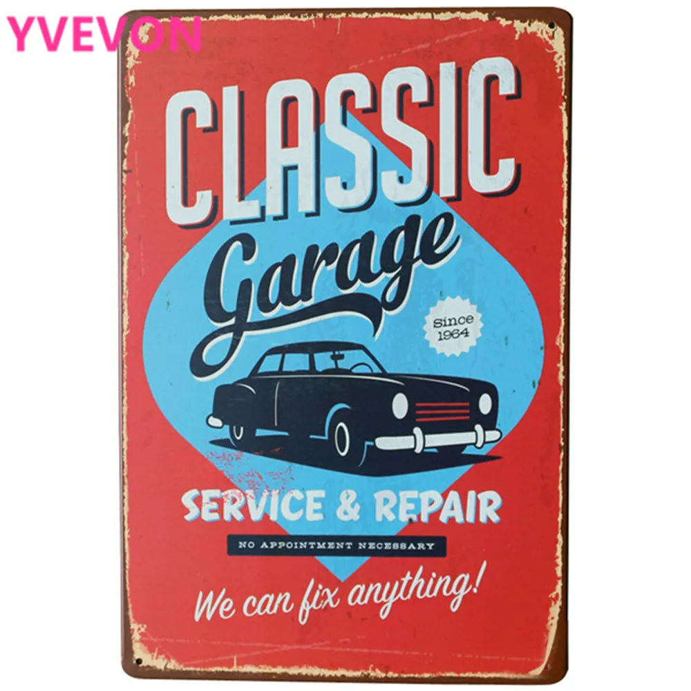 

CLASSIC GARAGE Tin Sign HDLJ2-C Car Service and Repair Tools Retro Decor Plague and Boards for youngster children favor 20x30cm