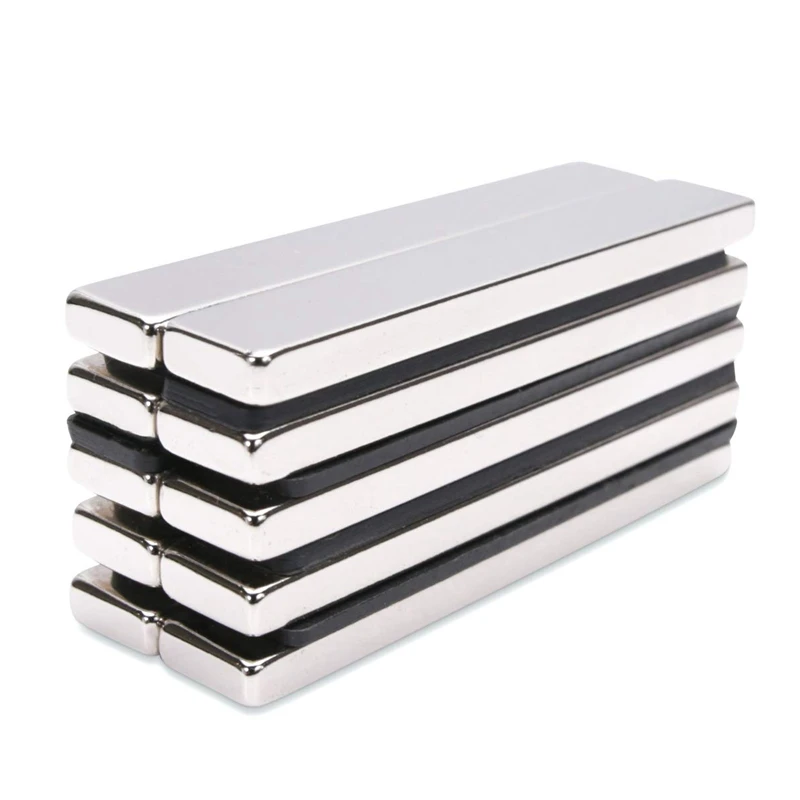 

ELEG-Super Strong Neodymium Bar Magnets Powerful Rare Earth Magnet Bars Strong Anti-Rust Magnets For Fridge Classroom Office Han