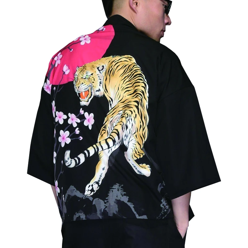 Kimono Man Japanese Clothes Men'S Kimono Yukata Male Jacket Harajuku Japanese Streetwear Samurai Costume Haori Men Clothing