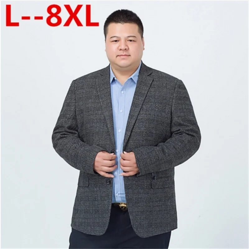 Мужской Хлопковый Блейзер большого размера 10XL 8XL 6XL 5XL 4XL|Куртки| |