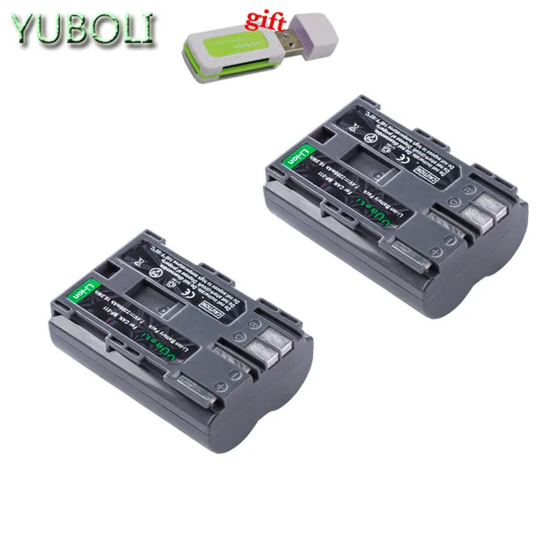TYPE-C зарядное устройство+ BP-511 Батарея BP-511A BP511 BP511A для Canon G6 G5 G3 G2 G1 EOS 300D 50D 40D 30D 20D 5D MV300i цифровой Камера - Цвет: 2battery