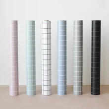 Самоклеющиеся обои черно-белые решетки INS-style Толстые ПВХ спальня гостиная для общежития настенные украшения простой цвет W