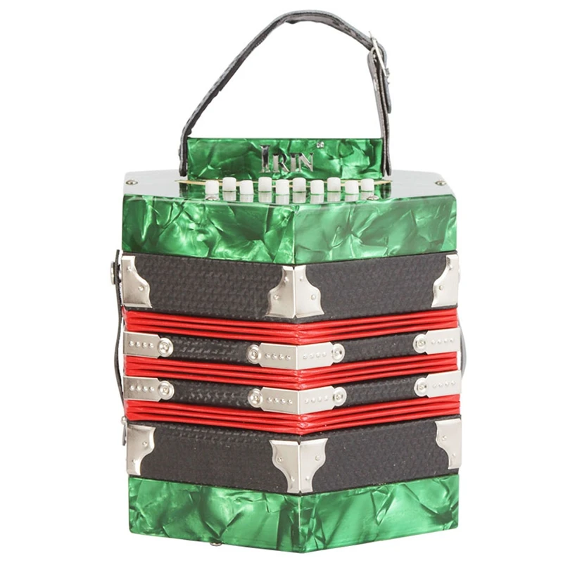 Качество Гармоники концертино типа «гармошка» 20-кнопка 40-Рид англо Стиль с сумкой для переноски и регулируемый ремешок на руку