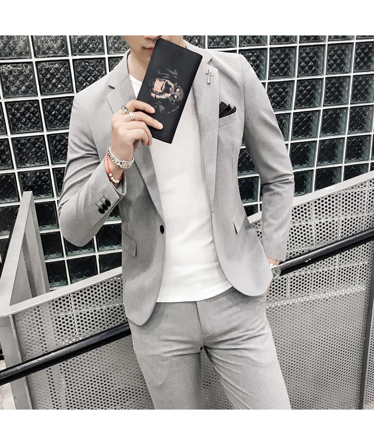 Новая мода Бизнес Для мужчин высокое качество джентльменов high-end британский стиль сплошной Цвет самосовершенствования качества Модные блейзер