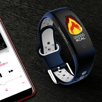 

Q6S Smart Bracelet Colors 3D dynamic Blood Pressure Heart Rate Monitor Smartband Wristband Waterproof Sports Fitness Watch Band