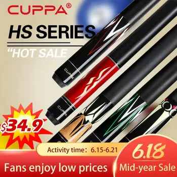 

Cuppa HS Billiard Pool Cue Stick 10.5/11.5 /13 mm Slow Teeth Linen/Leather Wrap Kit Professional Set Billiards Cue Black 8 Kit