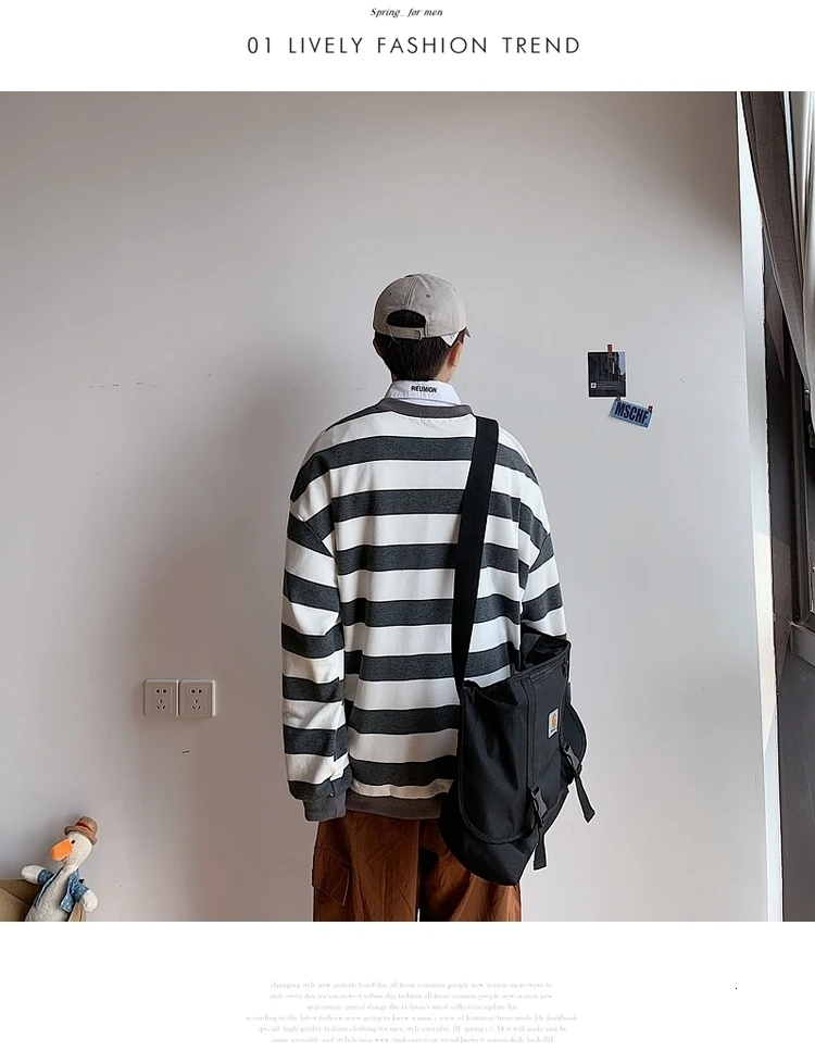 Men's 13 Color Full High-quality Coats Stripe Printing Hoodies Mens Cotton Clothes Pullover Casual Loose Sweatshirts Size M-5XL