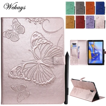 

Wekays For Samsung Tab A2 10.5 Cartoon Butterfly Leather Case For Coque Samsung Galaxy Tab A 10.5 inch 2018 T590 T595 Cover Case