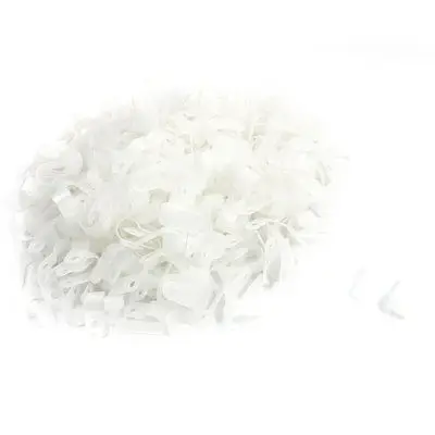 

10.4mm White Plastic Cable Wire Hose Mount R Clip Clamp Fastener 400Pcs