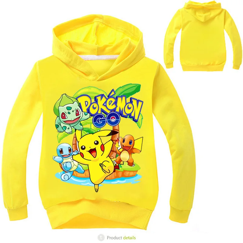  2017 CHILDREN'S Garment Hoodie Clothing Pokemon Go Printed Hoodie Children Hoodie Sleeves Sm1705