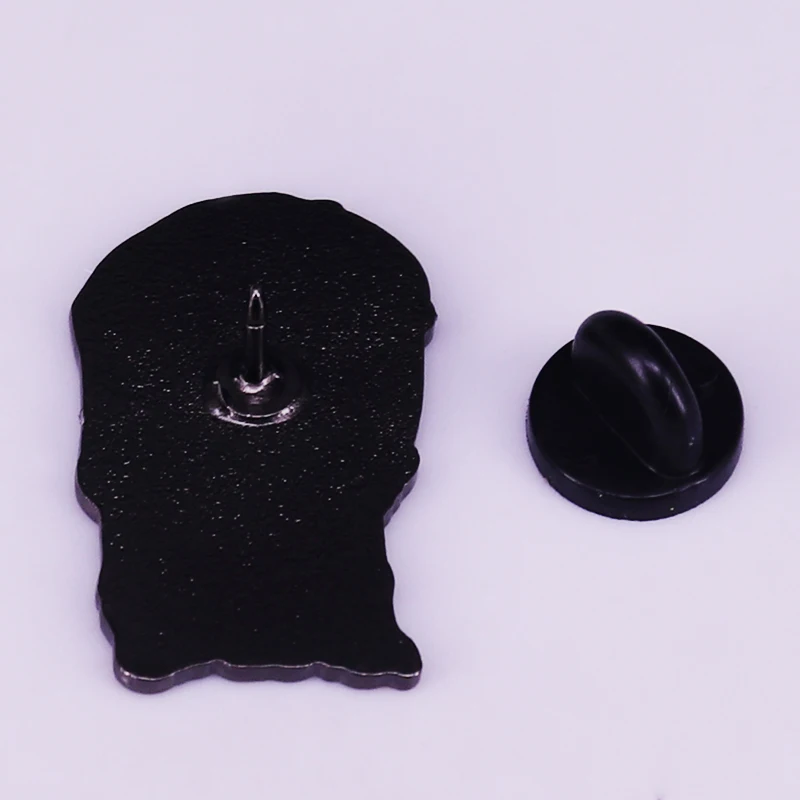 Ziggy Stardust inspired skeleton enamel pin for David Bowie fans.JPG